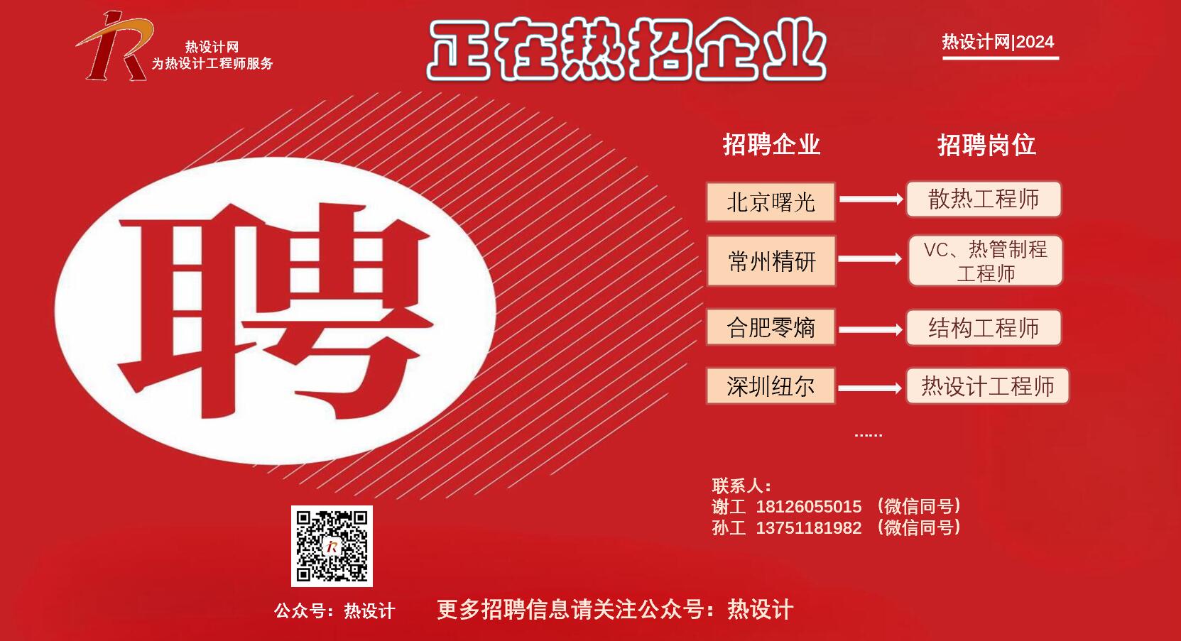 【精準(zhǔn)內(nèi)推】熱管理行業(yè)正在熱招崗位....